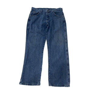 Wrangler Rugged Wear Blue Jeans Cotton Men’s 35x30 Cowboy Rodeo Western Chore